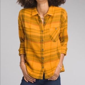 Prana plaid button-down shirt xs